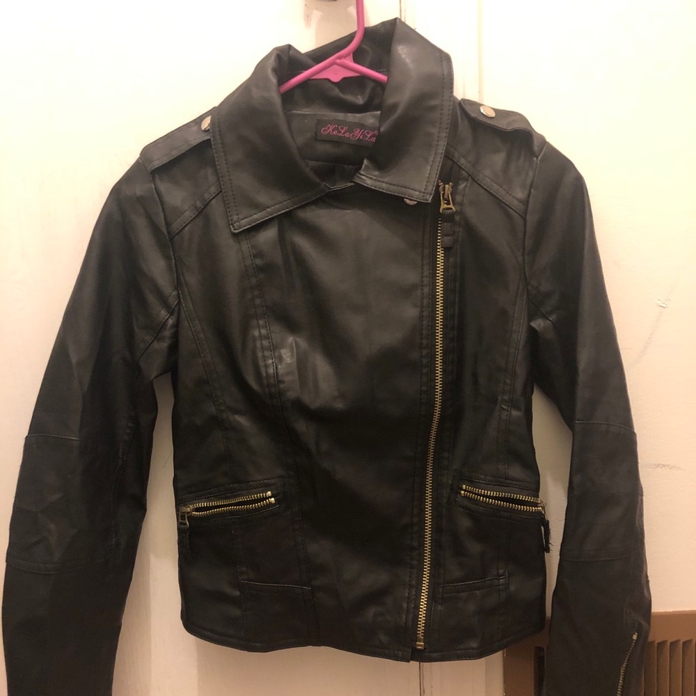 Black leather jacket